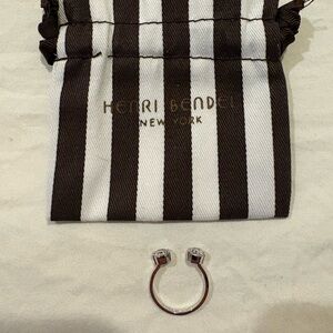 Henri Bendel Silver Crystal Ring